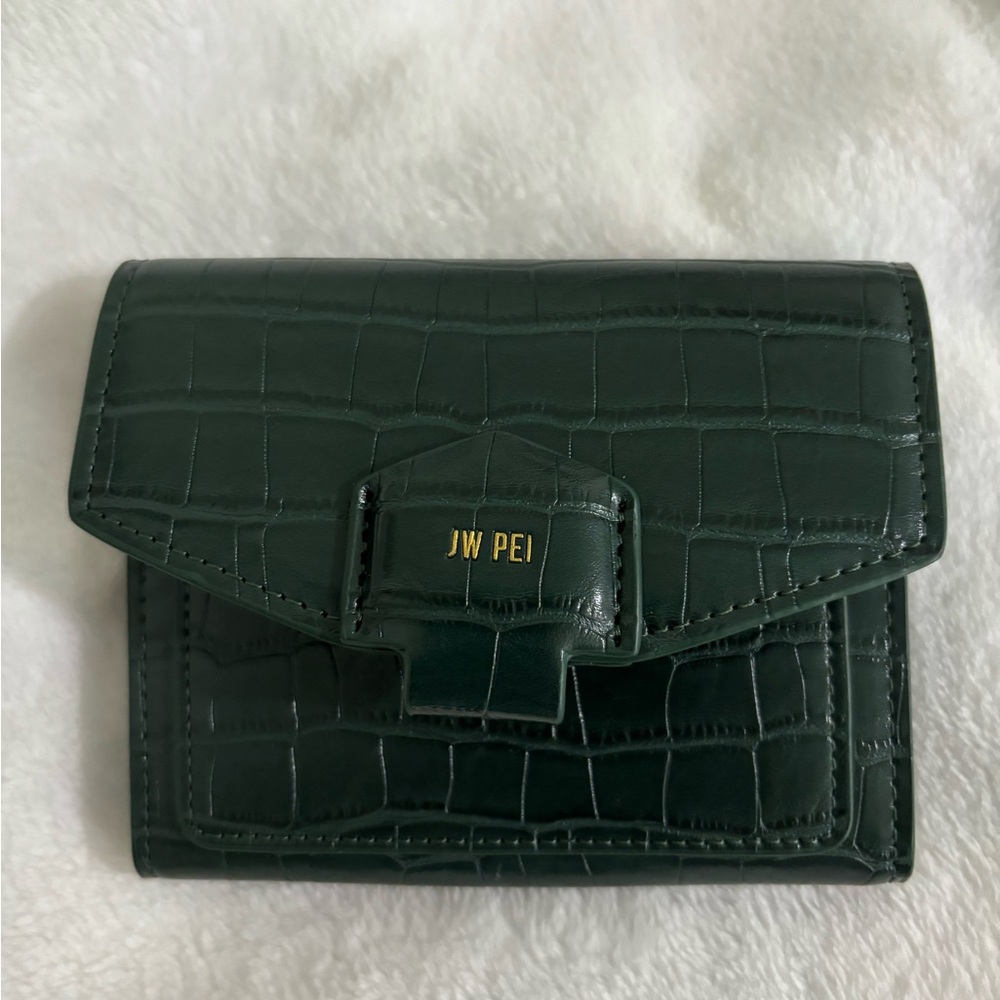 Dark green crocodile wallet